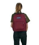 תיק גב ללימודים ג׳נספורט קרוסטאון בורדו Jansport crosstown Russet Red