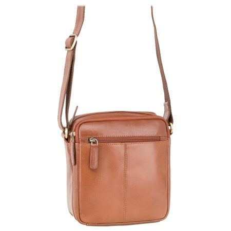 תיק צד מעור לגבר VISCONTI crossbody S-8 Tan