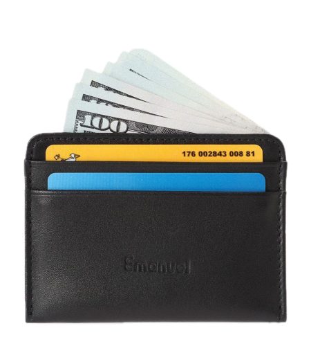 ארנק עור נאפה קטן לגבר עמנואל Emanuel Slim