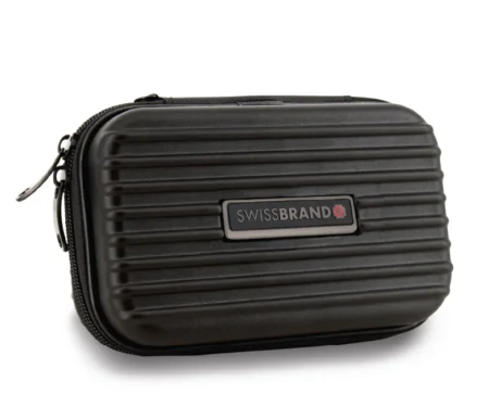 נרתיק יוניסקס קשיח קטן לנשיאה ביד SwissBrand Vault – עמיד וקל משקל